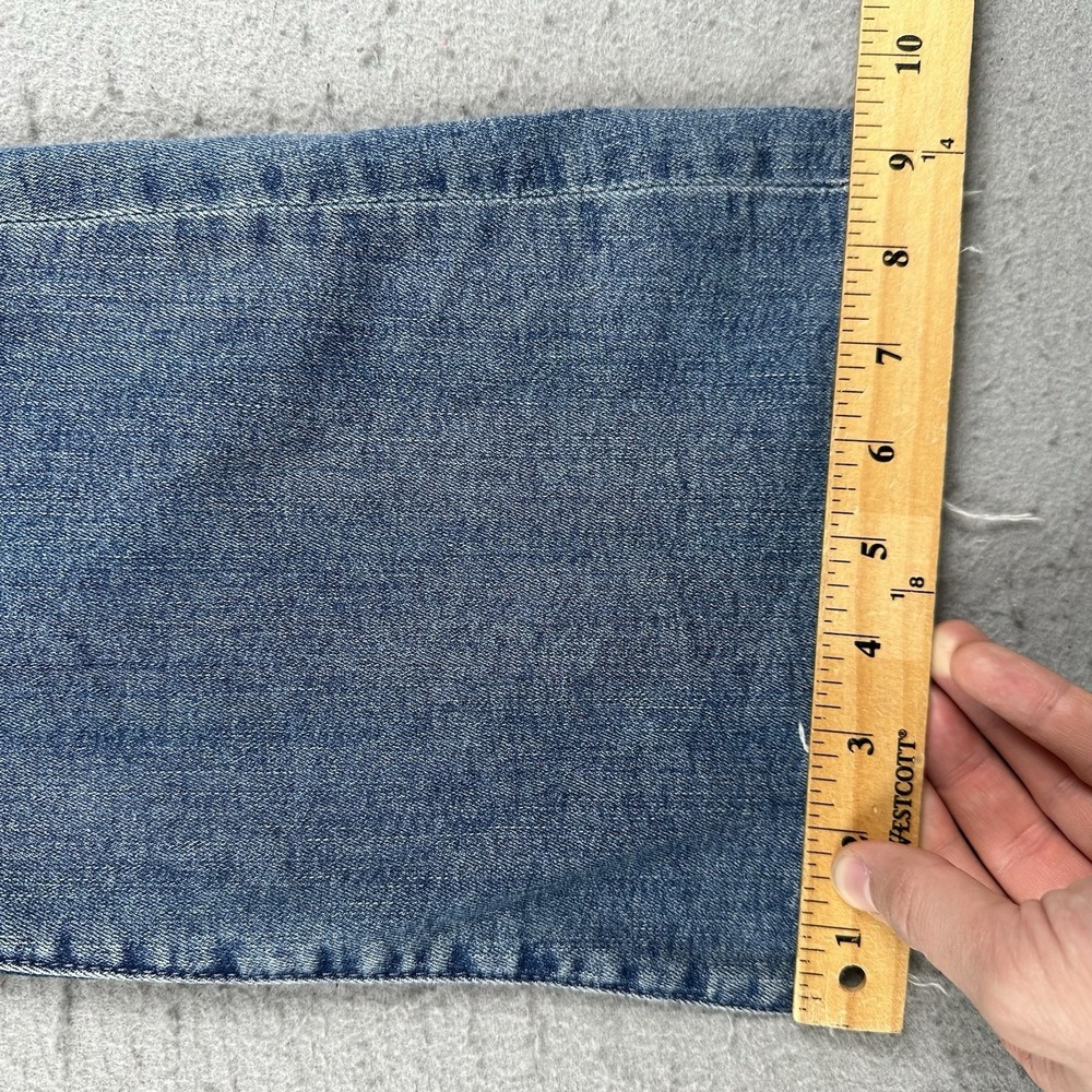Mother The Weekender Fray Jeans Women's 24 Blue Denim Mid Rise Flare - Picture 12 of 16